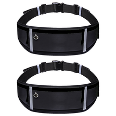 多功能健行跑步夜光安全腰包, 款式隨機, 2個