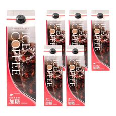 Seiko coffee 冷萃黑咖啡 含糖, 6個, 1L