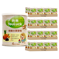 YouLuck 育樂 麥精, 水果, 280g, 48罐