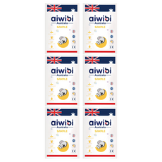 aiwibi 愛薇彼 零觸感瞬吸黏貼型尿布 4~8kg, S, 6片