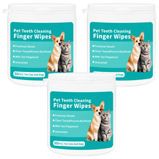 PET DAILY LAB 毛孩日常研究社 寵物潔齒清潔濕巾, 3個, 50個裝