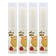 Hallmark 水潤潤兒童保濕潤唇膏, 牛奶香, 3g, 4支