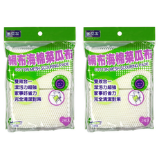 Home Star 多麼潔 網布海棉菜瓜布 C7316, 白色, 2套, 2個裝