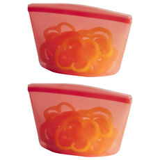 stasher 碗形矽膠密封袋 紅色 1419ml, L, 1個, 2個