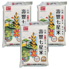 皇家穀堡 關山穀堡壽豐七星米, 3個, 3kg