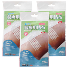 妥寮速 未滅菌醫療用貼布 小傷口專用, 3個, 1個裝