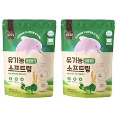 Jiguroun 韓國糙米米圈, 40g, 2個, 花椰菜
