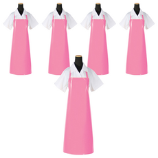 A&G 雙面塗層防水圍裙 中款 粉紅色 AM01, 5個, 粉色