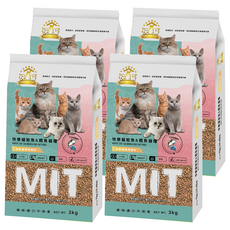 HAPPY-CAT 快樂貓 全齡貓用高嗜口貓乾飼料, 3kg, 4個, 鮭魚 + 鱈魚