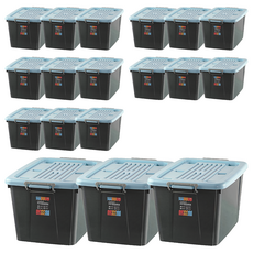 KEYWAY 聯府 BF-1101 百富滑輪整理箱 110L, 藍灰色, 6個