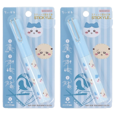sun-star STICKYLE 攜帶型剪刀, 2個, 粉藍色