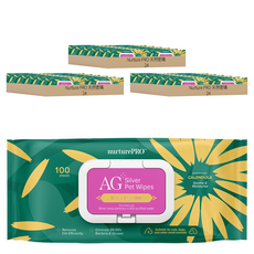 Nurture PRO 天然密碼 銀離子寵物濕紙巾 爽身粉, 100張, 72包
