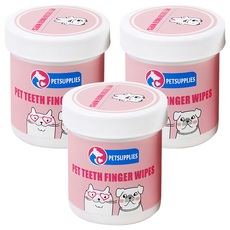 PETSUPPLIES 寵物潔牙指套, 50片, 3罐