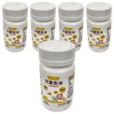 悠活原力 兒童魚油 咀嚼軟膠囊 檸檬口味, 940mg, 30顆, 5罐