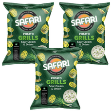 阿拉伯 SAFARI 格子洋芋片 酸奶洋蔥味, 60g, 3個