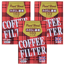 Pearl Horse 咖啡濾紙 103, 40張, 3包
