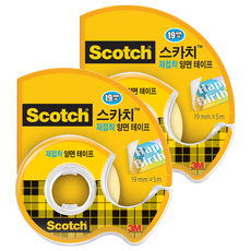 Scotch 可重複黏貼雙面膠帶 238 19mm x 5.08m, 2個, 雙面