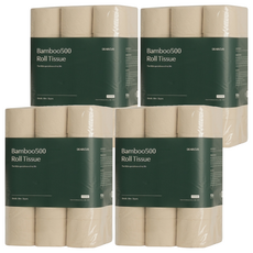 DEARCUS Bamboo500 天然紙漿3層捲筒衛生紙, 4個, 30捲, 30m