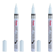 Pentel 飛龍文具 油漆筆 細 MSP10-W 白色, 1色, 3盒