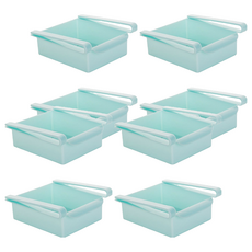 小麥購物 冰箱桌下抽屜式收納盒 L2919, 4個, 藍色