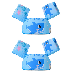 兒童游泳手臂浮力圈 03潛水鯊魚, 藍色, 2個