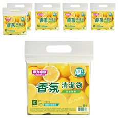 菲力家族 香氛清潔袋 中 初夏檸檬, 6套, 20L
