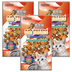 Pet Village 魔法村 貓咪深海鮭魚皮鮭魚丁, 3個, 鮭魚, 30g