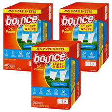 美國 bounce 烘衣柔軟片, 400片, 3個