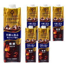 KEY 微糖咖啡飲, 1L, 6瓶