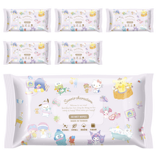 Sanrio 三麗鷗 加厚純水濕紙巾 恬靜時光 80張, 6個, 1個裝