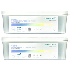 CHAHUA 茶花 Ag+銀離子抗菌快開快扣保鮮盒 長型, 1個, 2個