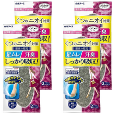 Hakugen Earth 白元 無味除濕 鞋用吸濕除臭片 女用款, 4個, 18g