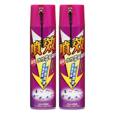 噴效 通用水性噴霧殺蟲劑, 600ml, 2瓶