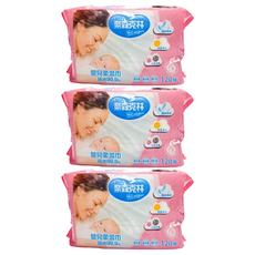 奈森克林嬰兒濕毛巾 120, 3包, 100張
