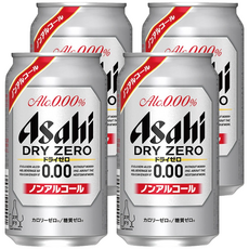 Asahi 朝日 無酒精啤酒風味飲, 4個, 350ml