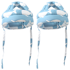 ANTIAN 寶寶學步防摔帽, 藍鯨魚, 2個