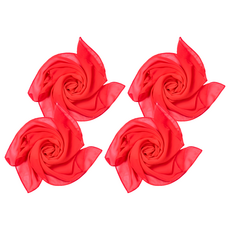 奧福打擊 音樂教具/舞蹈紗巾/雪紡紗巾/律動紗巾 /方巾/絲巾 律動紗巾 45cm, 玫紅色, 4條