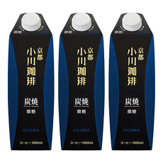 OGAWA 小川珈琲 京都炭燒咖啡-微糖, 3個, 1L