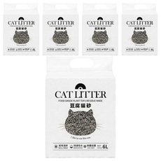 KAOJING 高精寵物 CAT LITTER 貓砂 礦砂混豆腐砂, 2kg, 5包, 竹炭