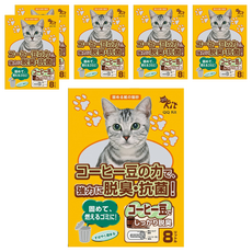 QQ KIT 咖啡環保紙貓砂, 8L, 6盒