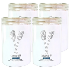 咪咪購物 口腔清潔棒 7.8 x 1.3cm 白色, 30支, 4罐