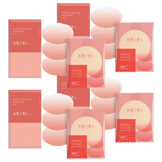 BEAUTY THREE 永和三美人 台灣公司貨 新粹 專業化妝海綿 12個, 紅色, 4件