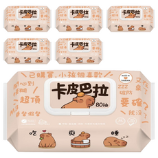 Smart Wipes 卡皮巴拉 EDI 超純水柔濕巾, 1入, 6包