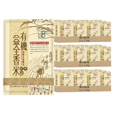 樂米穀場 有機益全胚芽香米, 1.5kg, 36包