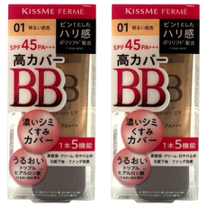 KISSME 奇士美 FERME FOR 媚ll光透美肌BB霜 #01 SPF45 PA+++, 2個, 明亮色