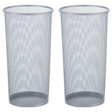 Market Plan Leaf多功能圓形鐵網雨傘架 銀 21 x 48.5 x 26.5 cm 1個, 2個