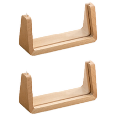 收納部屋 壓克力木製U型相框 豎款, 原木色, 2個