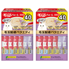 INABA CIAO 啾嚕肉泥盒裝 SC-427, 化毛配方綜合口味, 560g, 2個