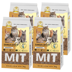 HAPPY-CAT 快樂貓 全齡貓用高嗜口貓乾飼料, 3kg, 4個, 鮭魚 + 蟹肉