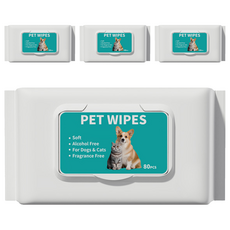 PET DAILY LAB 毛孩日常研究社 寵物清潔濕巾, 4個, 80個裝
